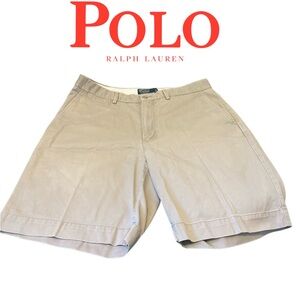 Polo by Ralph Lauren Men's Beige Flat Front Shorts